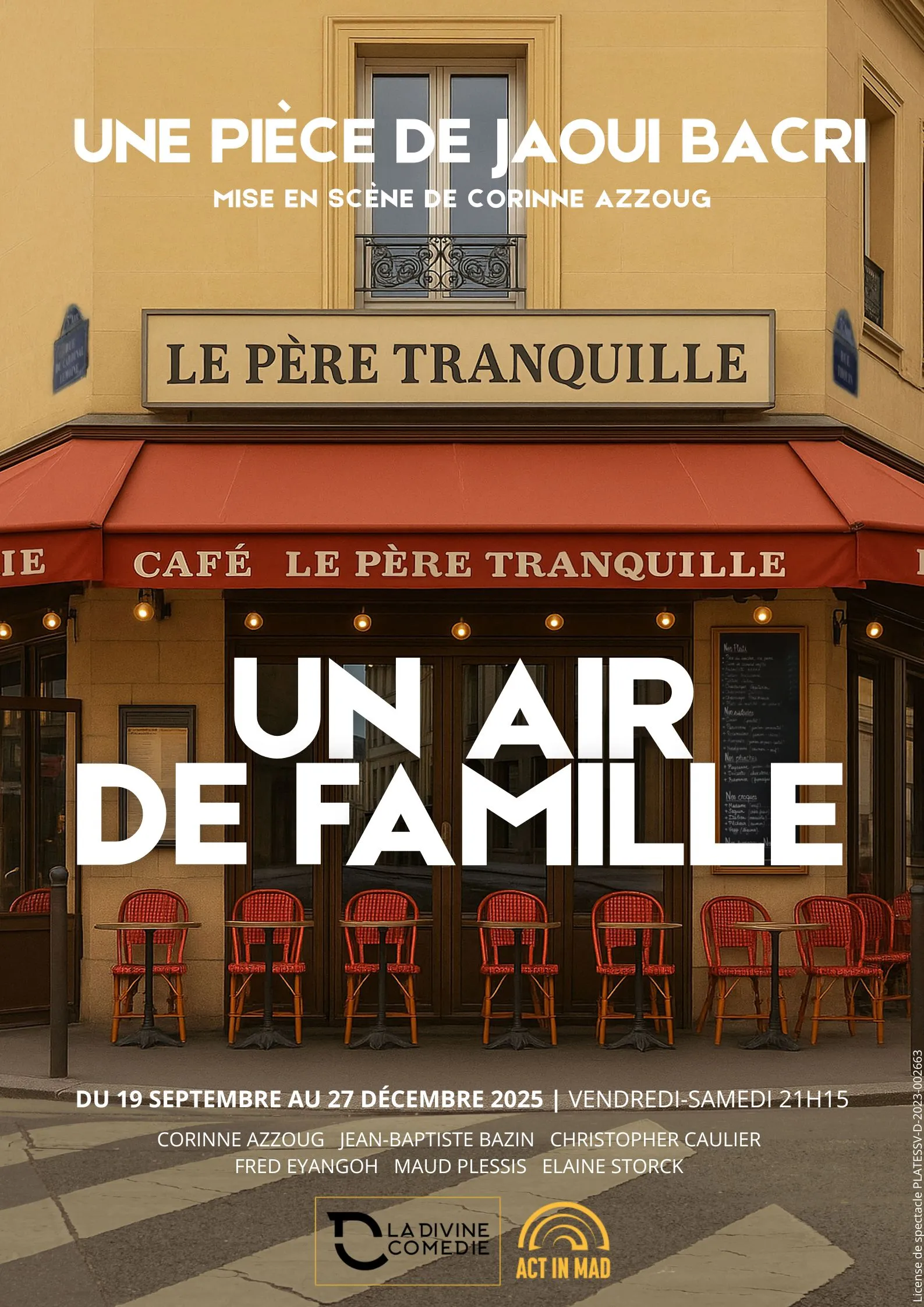 Affiche de la pièce 'Un Air de Famille' de Agnès Jaoui et Jean-Pierre Bacri